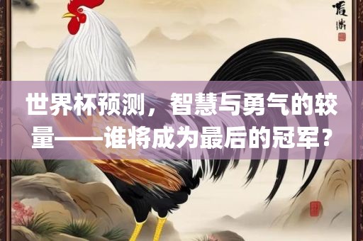 世界杯预测，智慧与勇气的较量——谁将成为最后的冠军？
