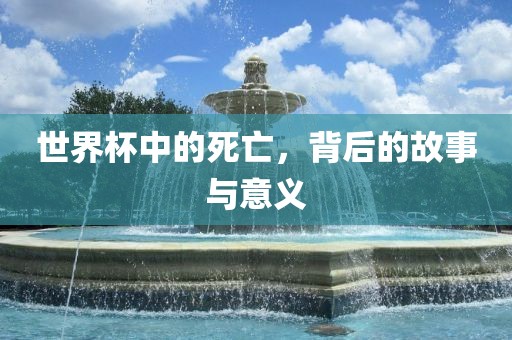世界杯中的死亡，背后的故事与意义