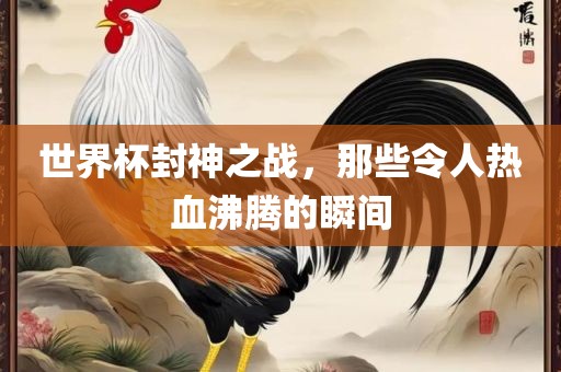 世界杯封神之战，那些令人热血沸腾的瞬间