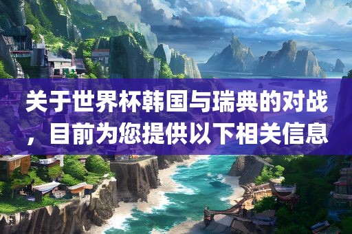 关于世界杯韩国与瑞典的对战，目前为您提供以下相关信息广西贺州市华昌新材料有限公司