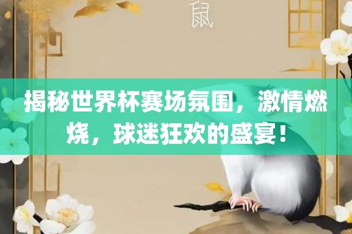 揭秘世界杯赛场氛围，激情燃烧，球迷狂欢的盛宴！广西贺州市华昌新材料有限公司