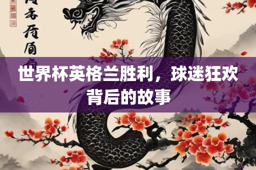 世界杯英格兰胜利，球迷狂欢背后的故事
