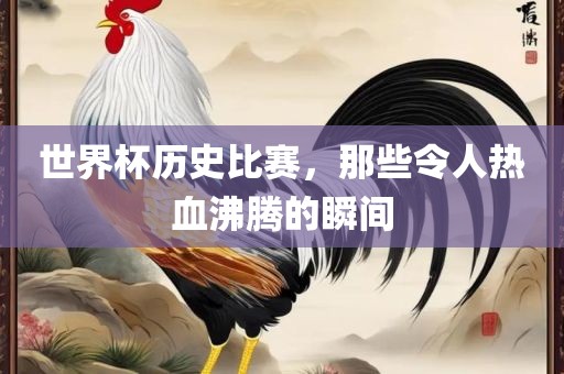 世界杯历史比赛，那些令人热血沸腾的瞬间